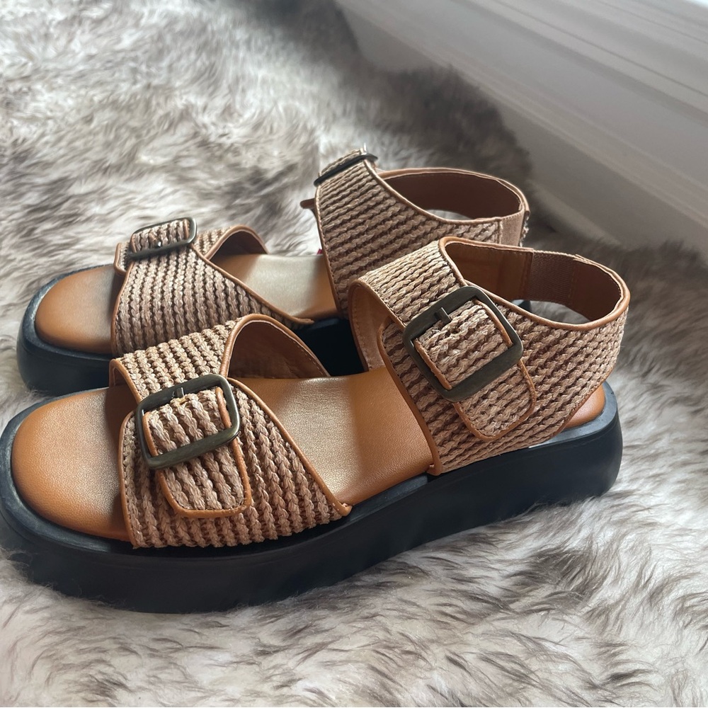 Free People Mandi Weave Platform Sandals